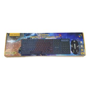 Teclado Gamer AOAS M-300 Negro Retroiluminado Usb